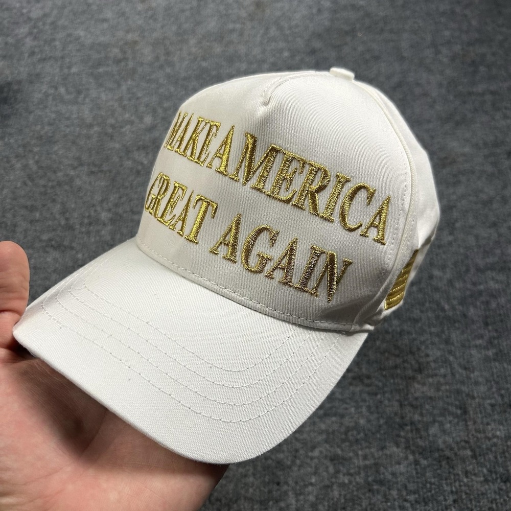Trump Make America Great Again Cali-Fame Hat Cap Snap Back One Size White Mens